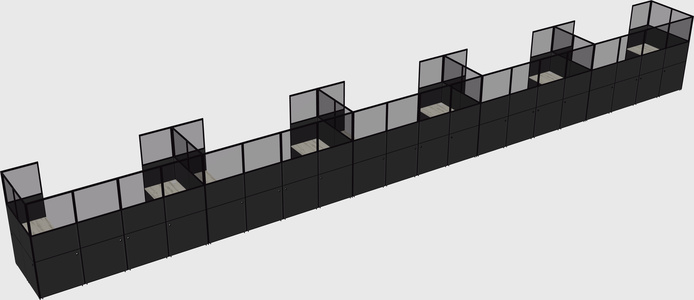U-shaped cubicle
