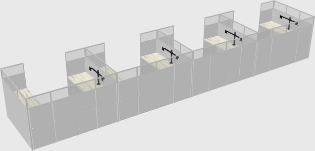 U-shaped cubicle