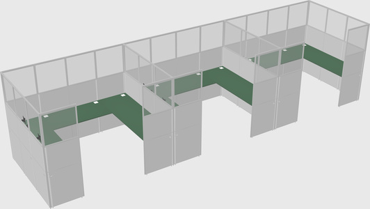 U-shaped cubicle