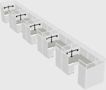 U-shaped cubicle