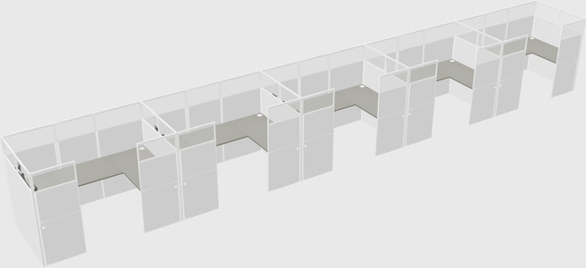 U-shaped cubicle