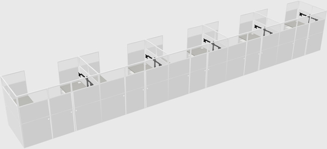 U-shaped cubicle