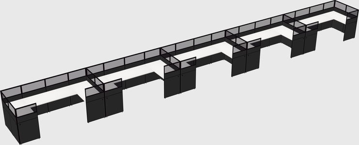 U-shaped cubicle