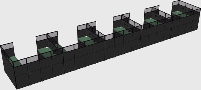 U-shaped cubicle