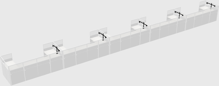 U-shaped cubicle