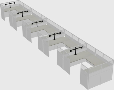 U-shaped cubicle
