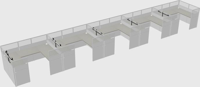 U-shaped cubicle