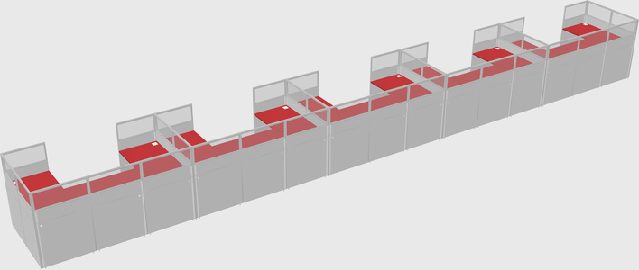 Cabine en u