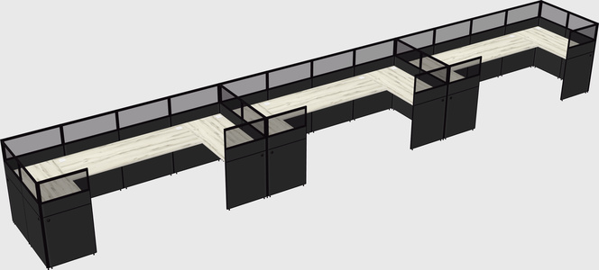 U-shaped cubicle