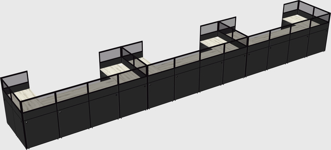 U-shaped cubicle