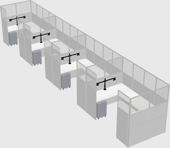 U-shaped cubicle