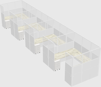 U-shaped cubicle