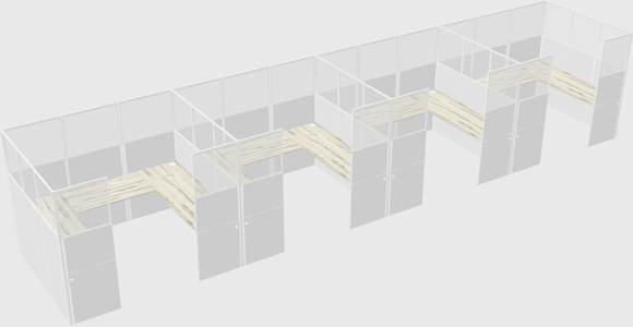U-shaped cubicle