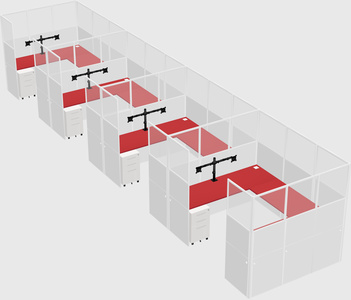 U-shaped cubicle