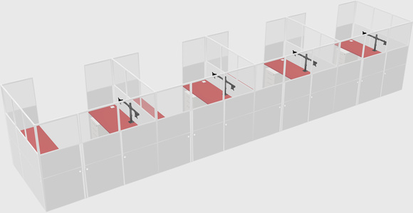 U-shaped cubicle