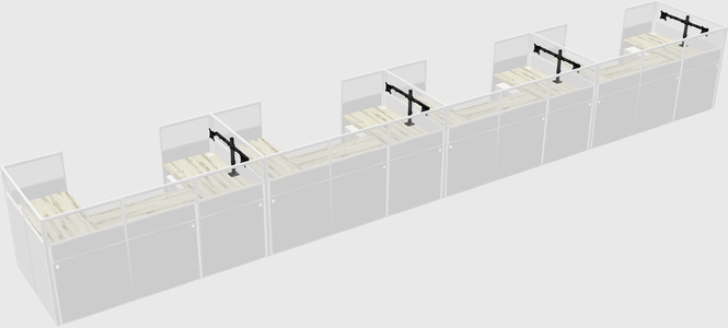 U-shaped cubicle