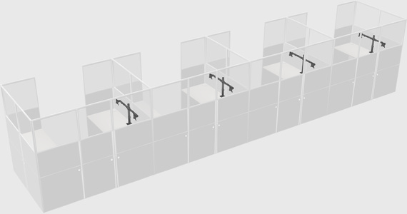 U-shaped cubicle