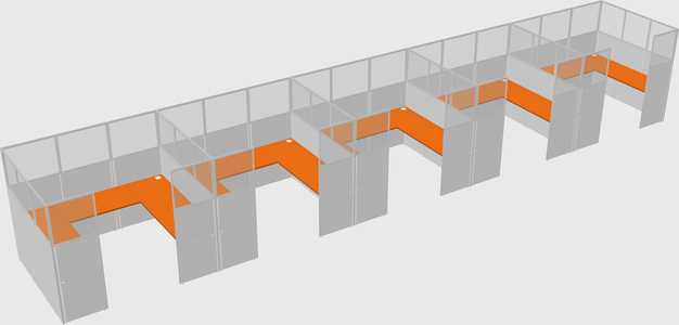 U-shaped cubicle