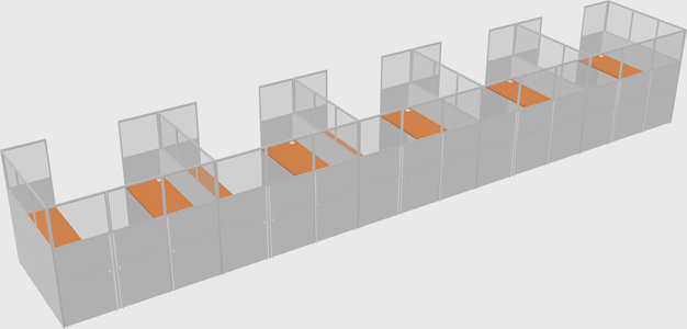 U-shaped cubicle