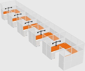 U-shaped cubicle