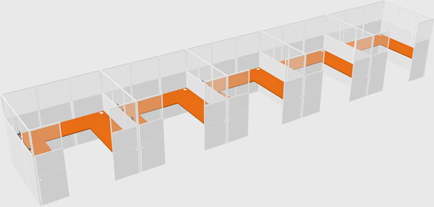 U-shaped cubicle
