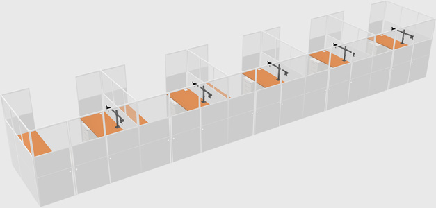 U-shaped cubicle