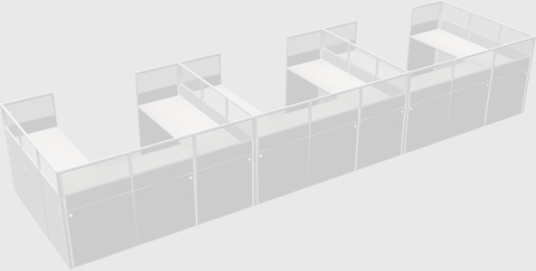 U-shaped cubicle