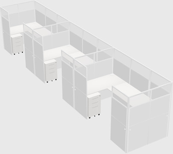 U-shaped cubicle