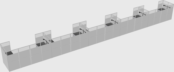 U-shaped cubicle