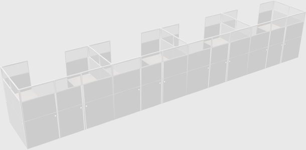U-shaped cubicle
