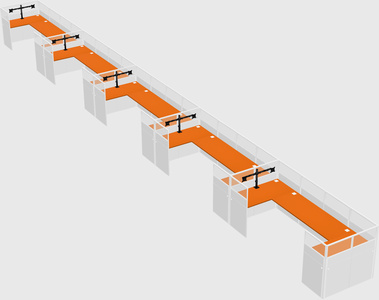 U-shaped cubicle