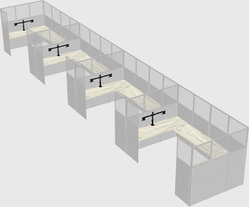U-shaped cubicle