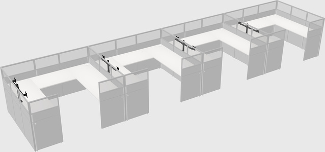U-shaped cubicle