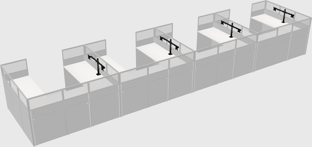 U-shaped cubicle