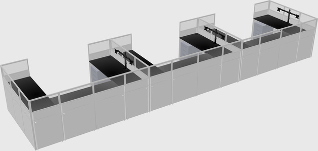 U-shaped cubicle