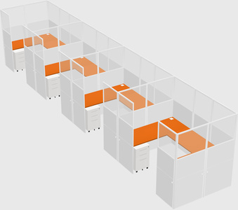 U-shaped cubicle