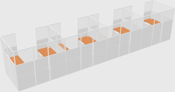 U-shaped cubicle
