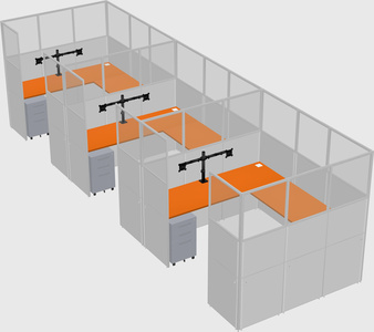 U-shaped cubicle