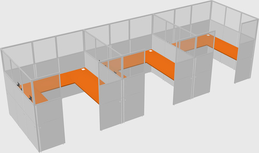 U-shaped cubicle