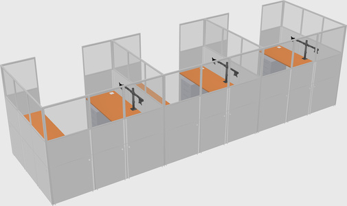 U-shaped cubicle