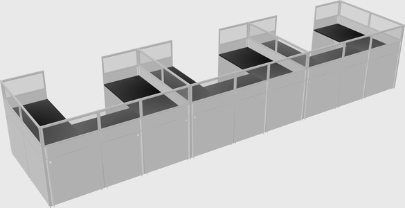 U-shaped cubicle