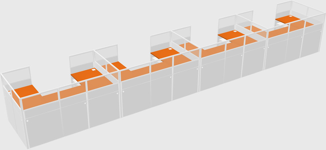 Cabine en u