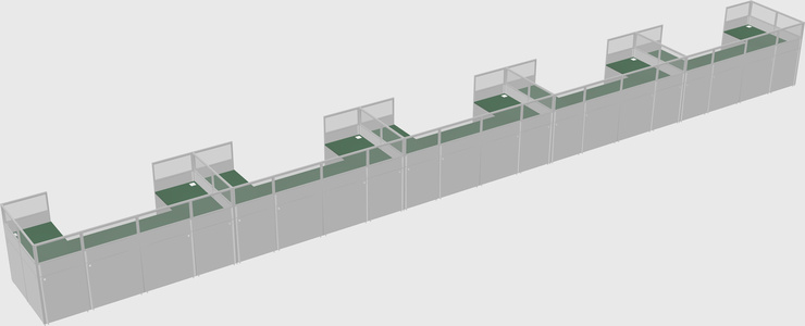 U-shaped cubicle