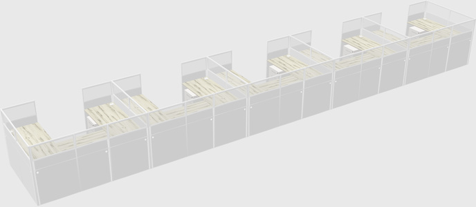 U-shaped cubicle