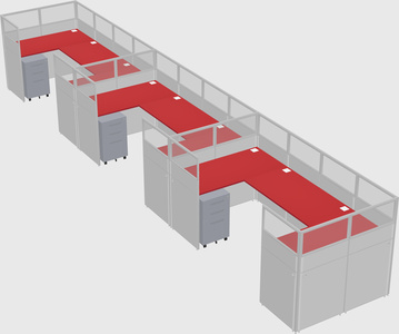 U-shaped cubicle