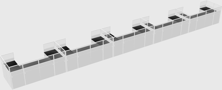 U-shaped cubicle