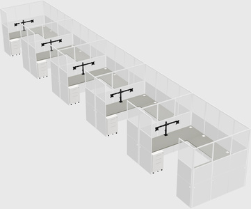 U-shaped cubicle