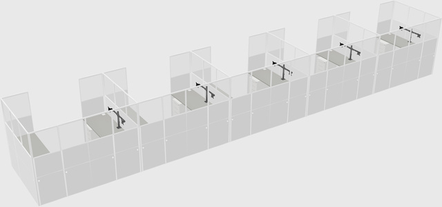 U-shaped cubicle