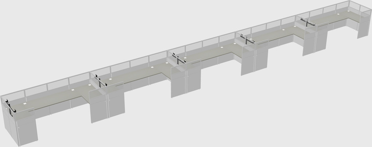U-shaped cubicle