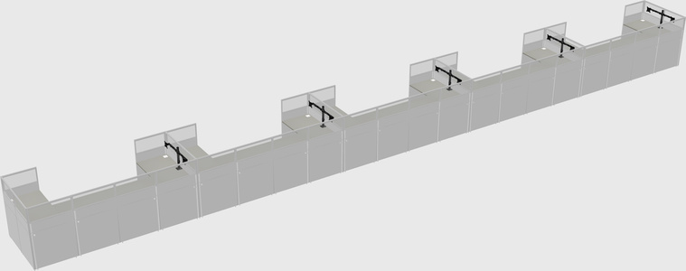 U-shaped cubicle